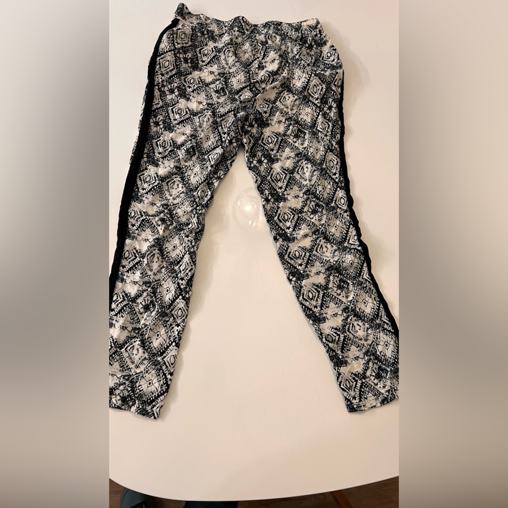 French Laundry Monochrome Abstract Pants